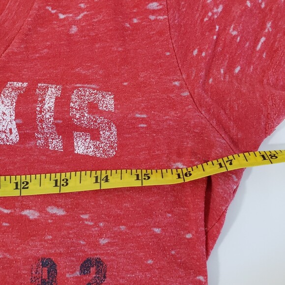 Ladies Cardinals T-Shirt, Red, Size Large, Cap Sleeves - Picture 5 of 7
